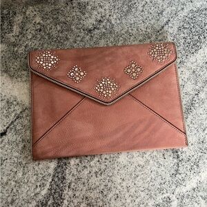 Rebecca Minkoff Dusty Rose Leather Clutch